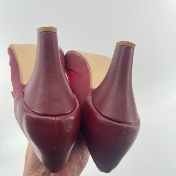 Brinley Co. Siri Wine Red Mary Jane Block Heel Pumps Size 8.5 - Picture 8 of 15